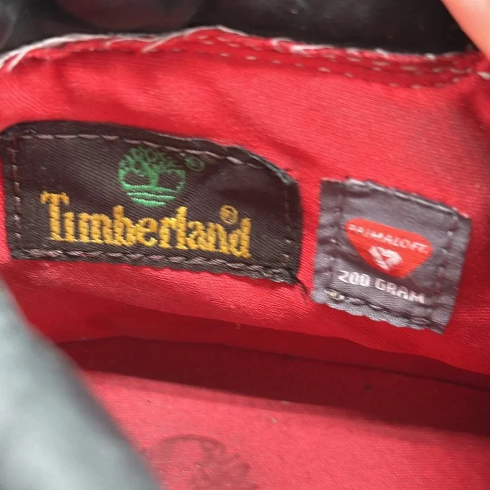 Timberland 6 Inch Premium Waterproof Boot Junior 'Patch Logo - Black' size 2